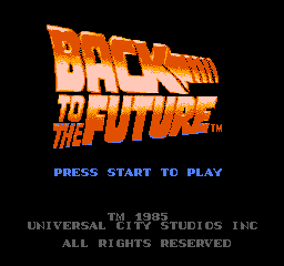 Back to the Future (USA) Title Screen